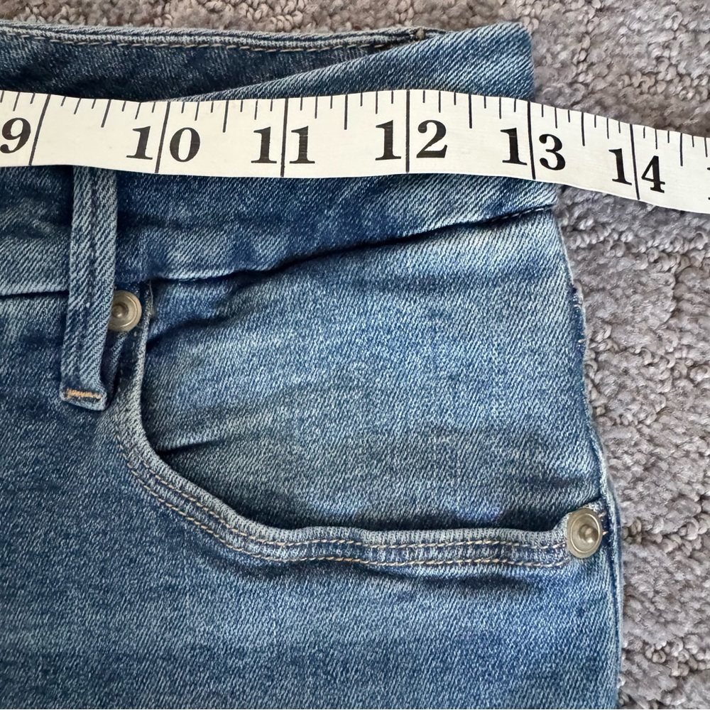 GOOD AMERICAN Jeans Women’s Size 26 Med Wash Distressed Good Legs Organic Cotton - Picture 8 of 10